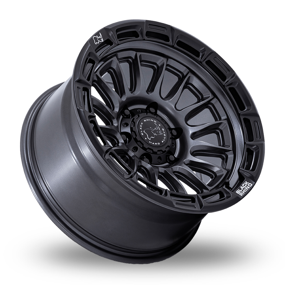 17" Black Rhino BR025 Rival Matt Gunmetal With Matt Black Lip Alloy Wheels