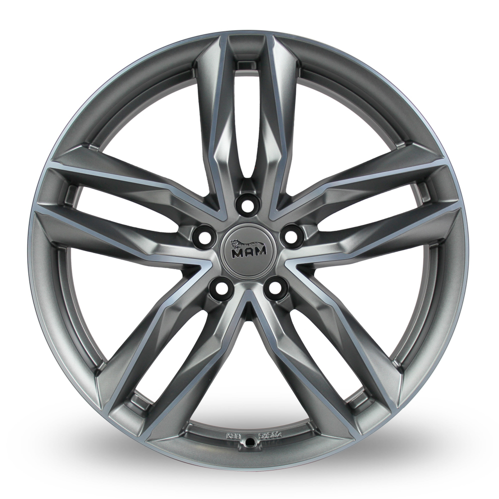 19" MAM RS3 Matt Palladium Polished Alloy Wheels