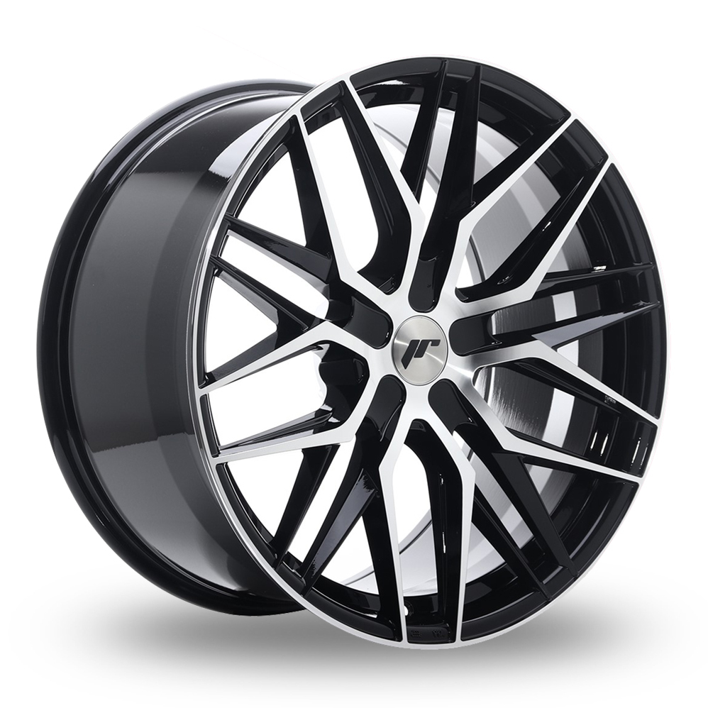 Japan Racing JR28 (10.5x21) (Custom Fitment) Gloss Black Machined Face Alloy Wheels
