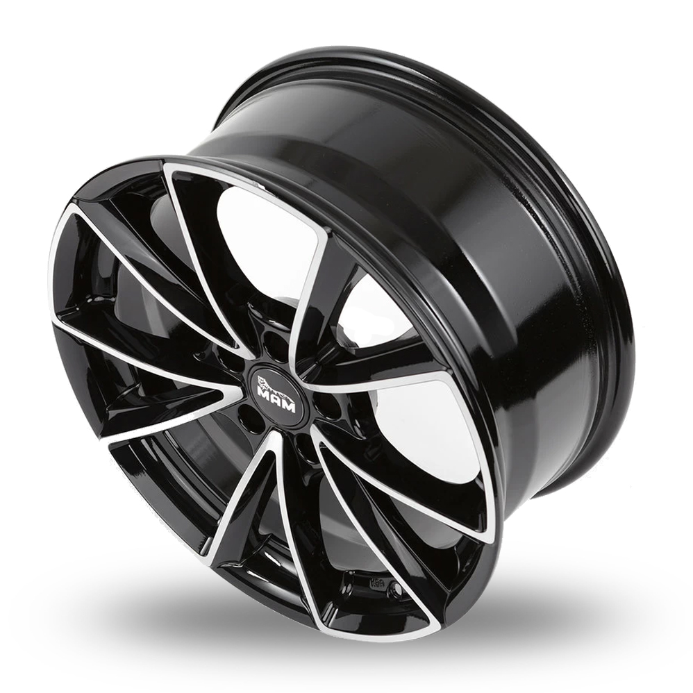 19" MAM A5 Black Polished Alloy Wheels