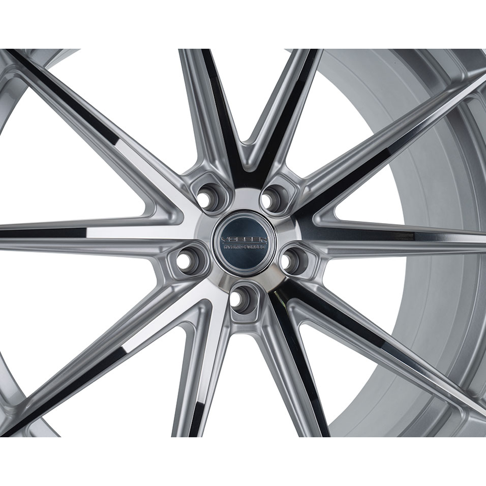 22" Vossen HFX-2 (10.5x22) (Deep Concave) Silver Polished Alloy Wheels