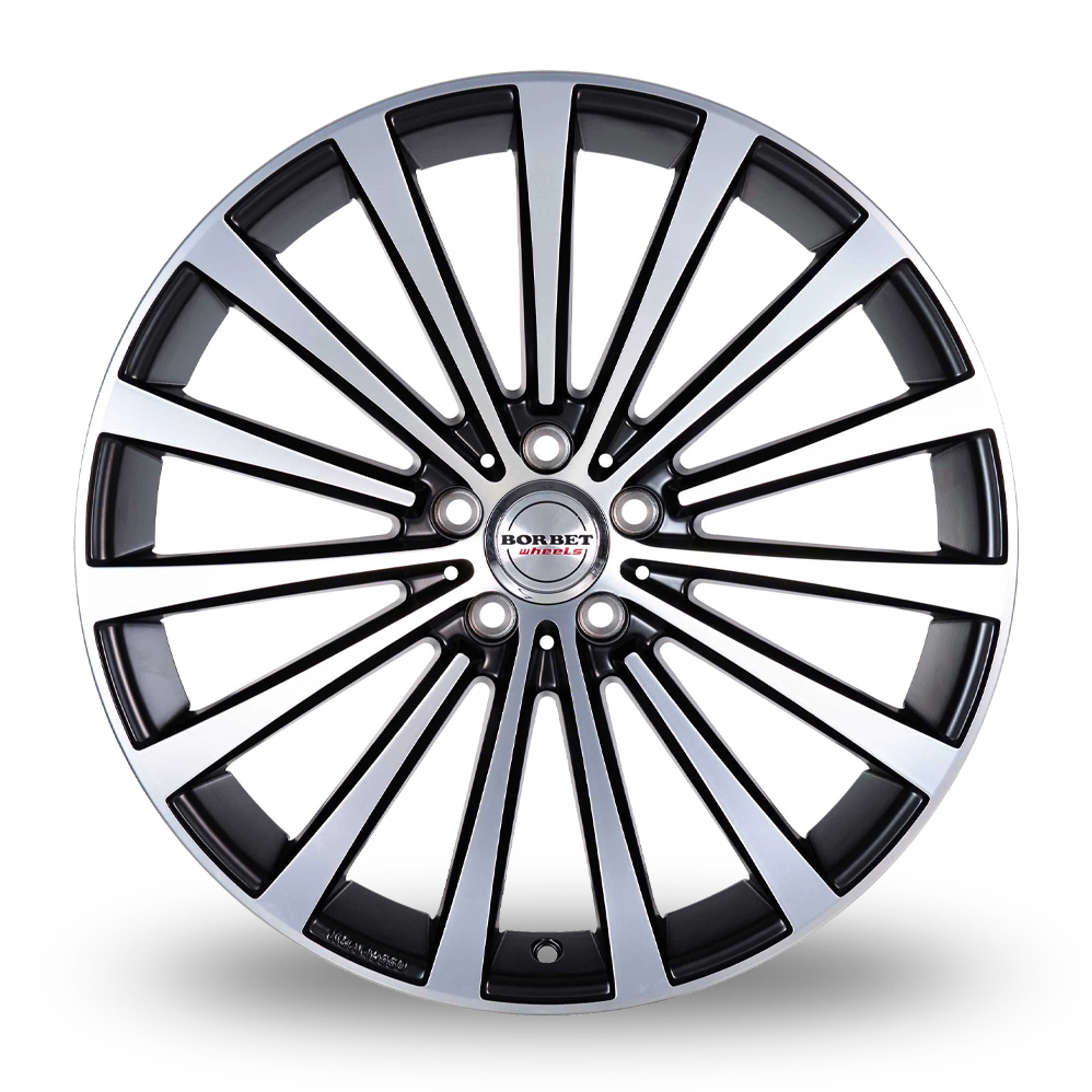 18" Borbet BLX Matt Black Polished Alloy Wheels