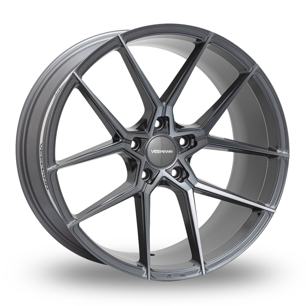 VEEMANN V-FS39 Graphite Smoke Machined Alloy Wheels