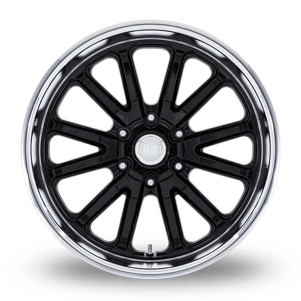 20" US Mags UC145 Rambler 6 (USA Warehouse) Gloss Black With Diamond Cut Lip Alloy Wheels