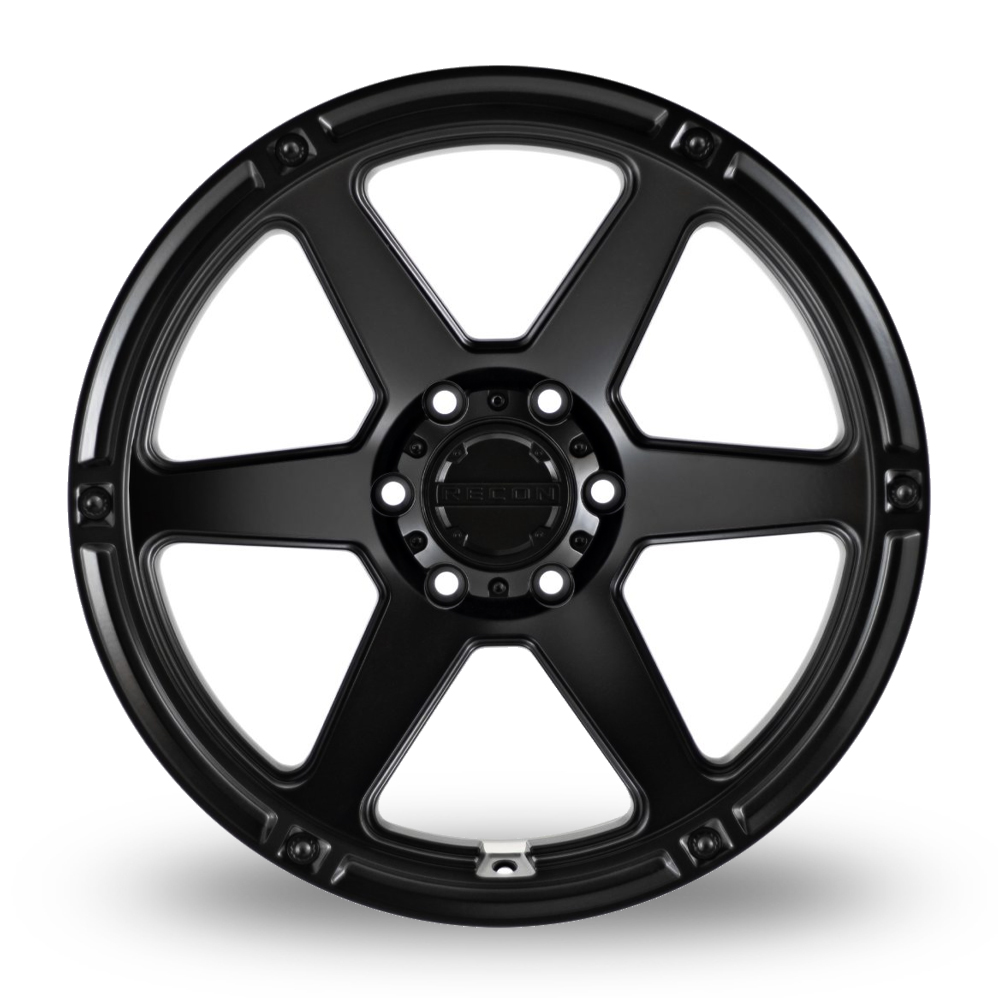 20" Recon Off-Road Armour Satin Black Alloy Wheels