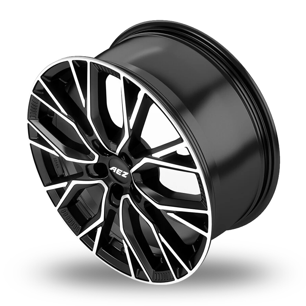20" AEZ Toronto Dark Black Polished Alloy Wheels