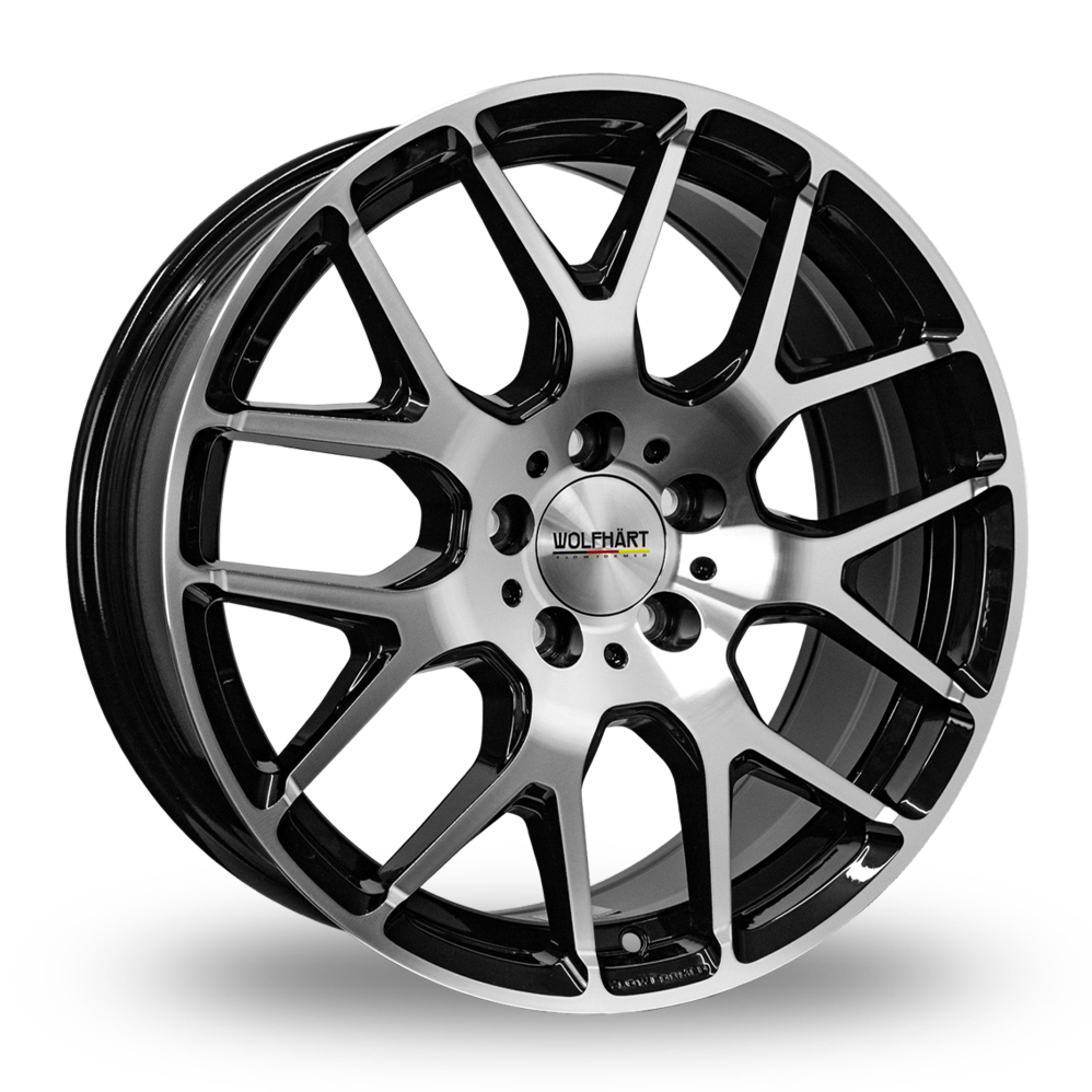 Wolfhart Flowformed Munich 3 Gloss Black Polished Alloy Wheels