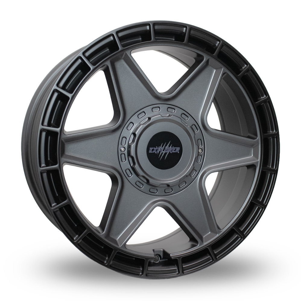 Wolfrace Explorer Black Wolf Three Matt Black Gunmetal Alloy Wheels