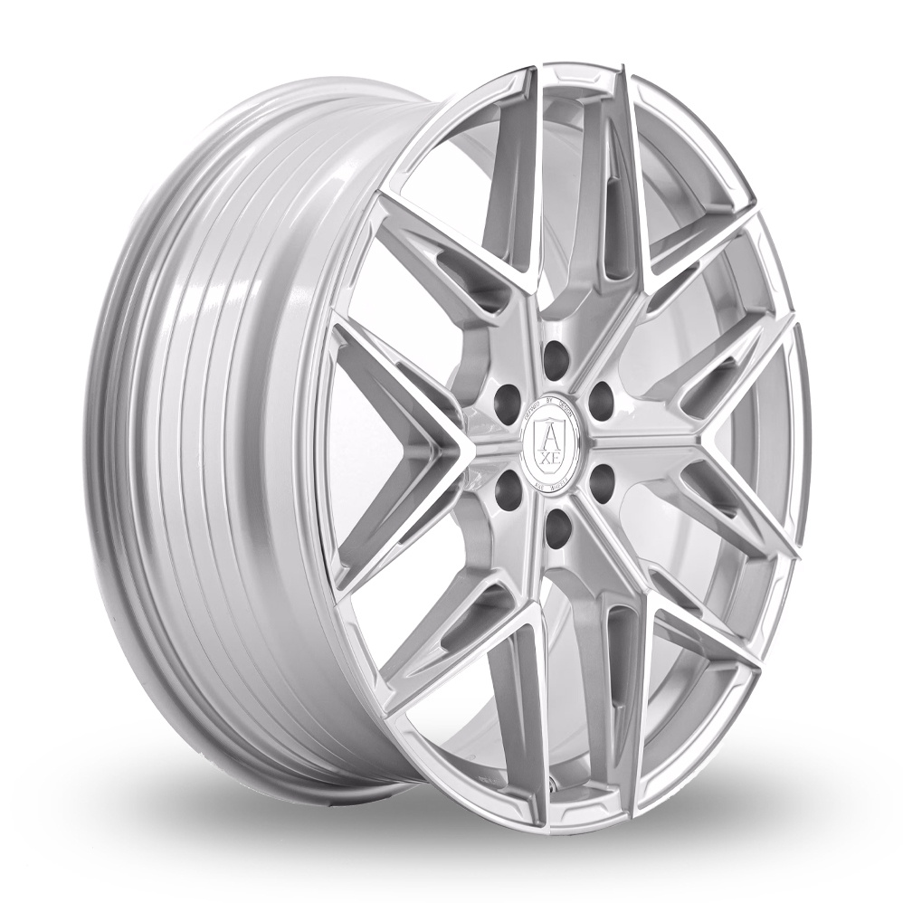 20" Axe EX47T Gloss Silver Polished Alloy Wheels