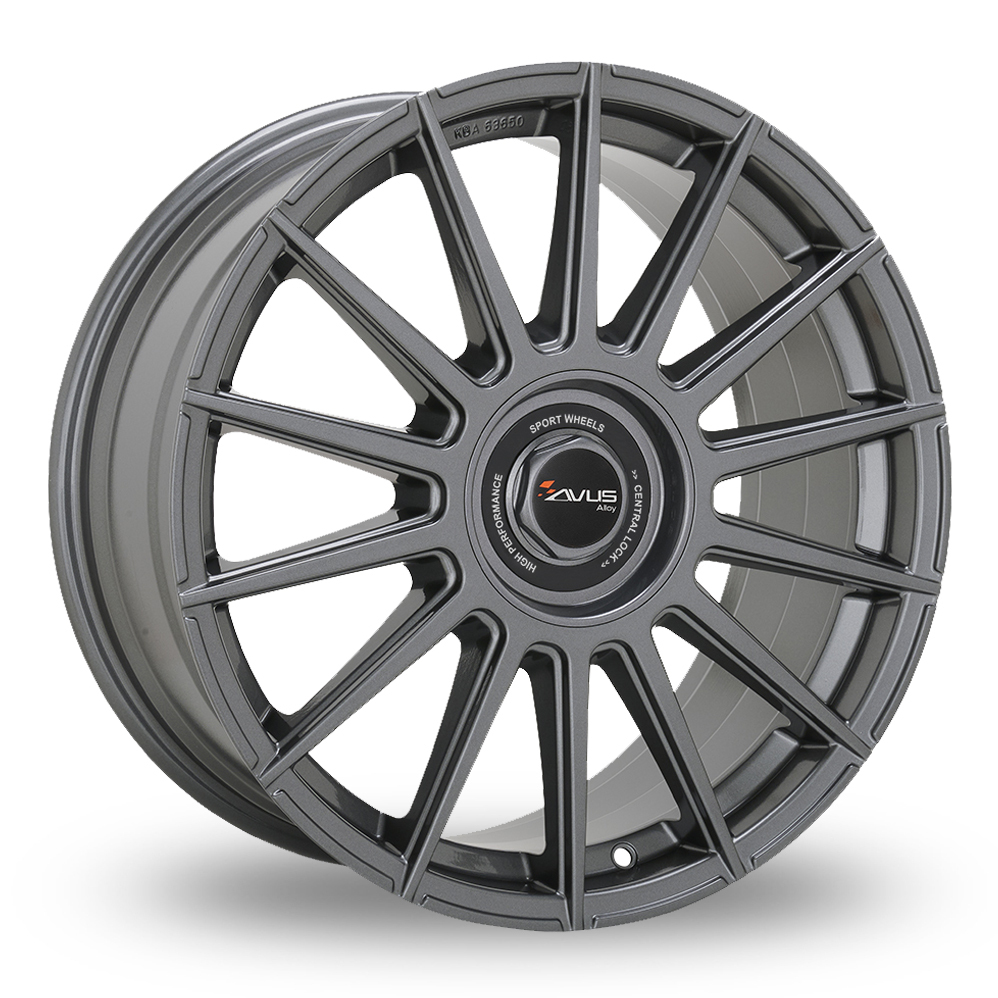 18" Avus Racing AC-M09 Matt Anthracite Alloy Wheels