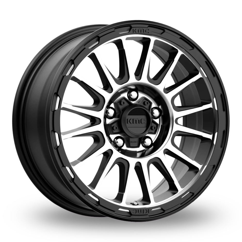 KMC KM542 Impact (USA Warehouse) Satin Black Machined Alloy Wheels