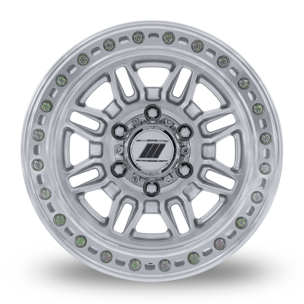 17" Pro Comp Alloys PA208 Equalizer BL (USA Warehouse) Gloss Silver With Machined Face Alloy Wheels