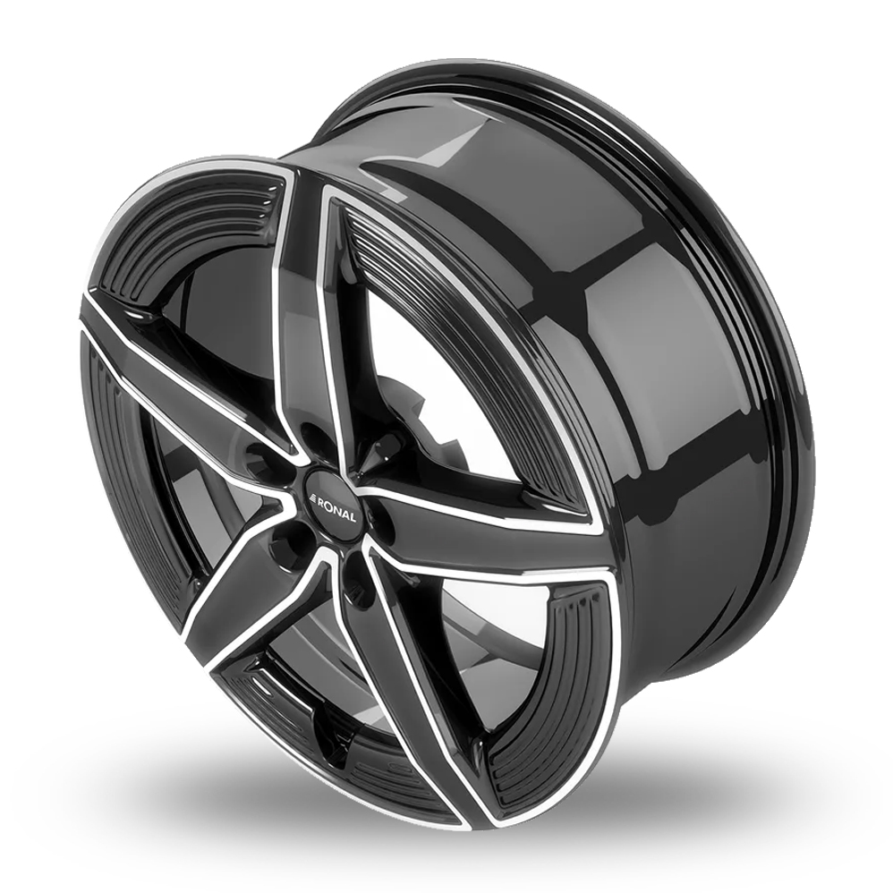 19" Ronal R72 Black Polished Alloy Wheels