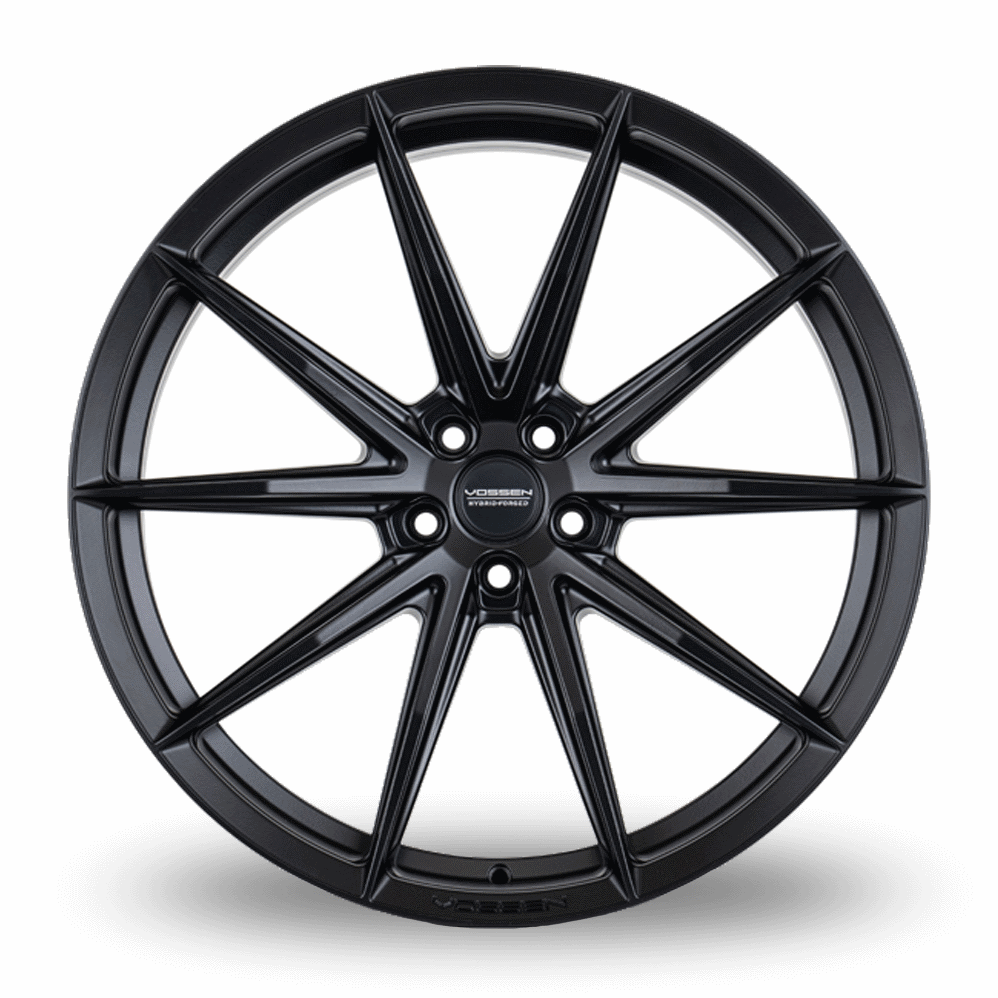 22" Vossen HFX-2 (12x22) (Ultra Deep Concave) Satin Black Alloy Wheels