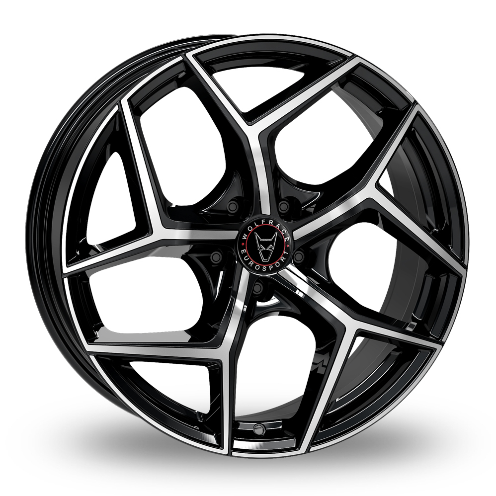 Wolfrace Eurosport TUV Salento Gloss Black Polished Alloy Wheels