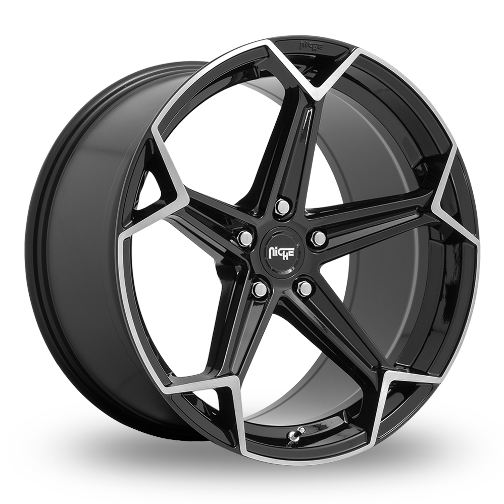 Niche N259 Arrow (USA Warehouse) Gloss Black Brushed Alloy Wheels