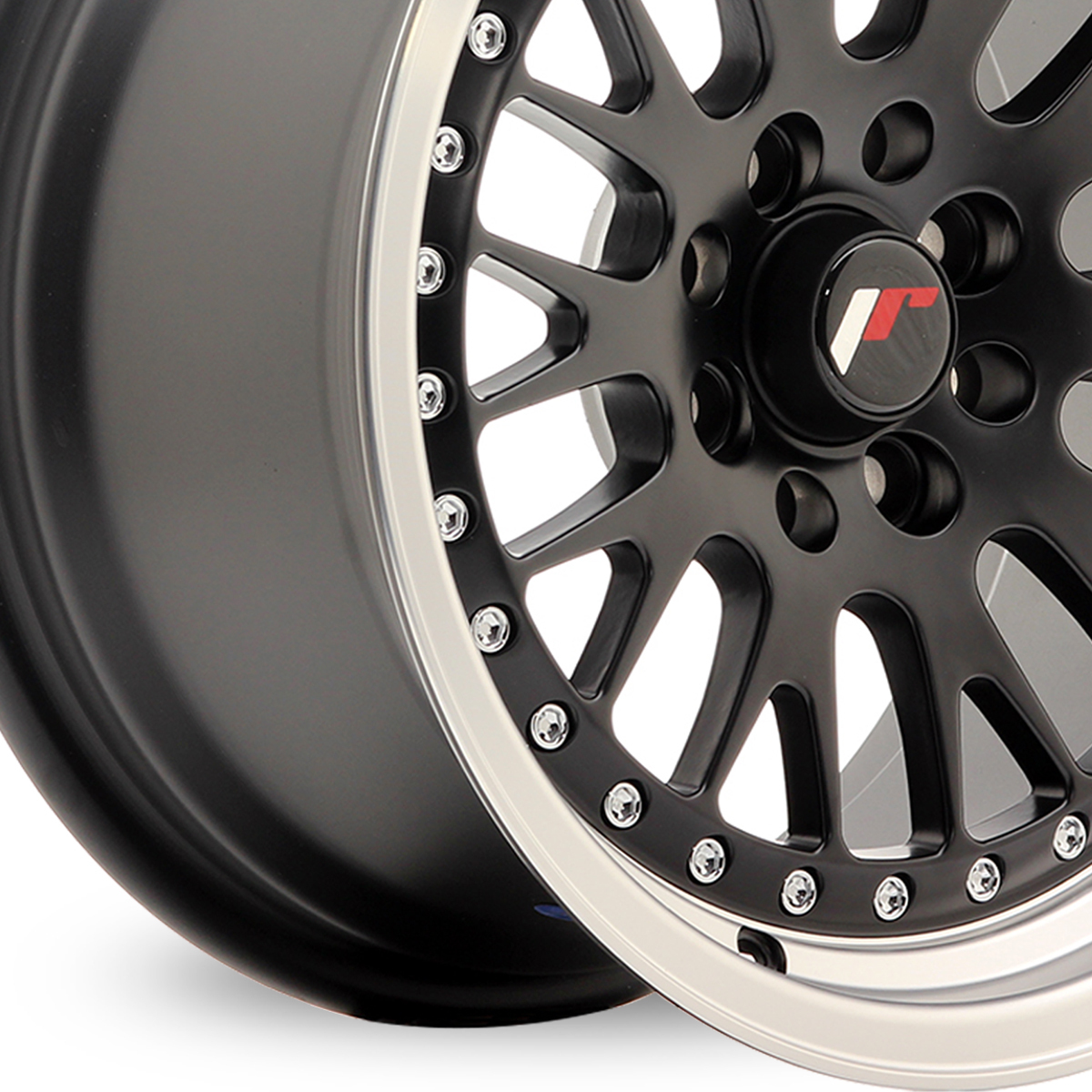 15" Japan Racing JR10 (8x15) Matt Black Machined Lip Alloy Wheels