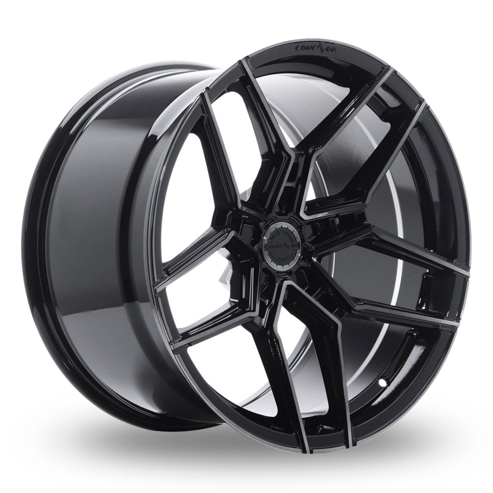 Concaver CVR5 (10.5x22) (Deep Concave) Double Tinted Black Alloy Wheels