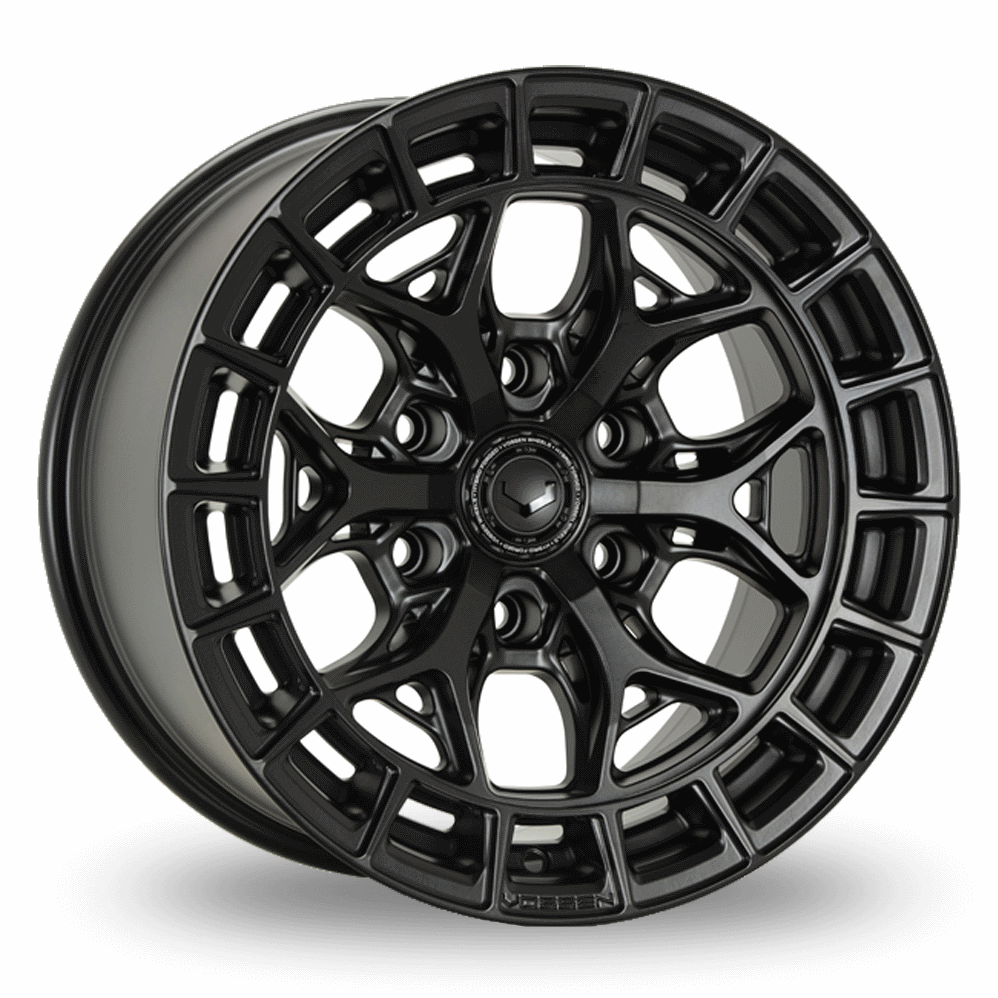 18" Vossen HFX-1 (8.5x18) (Mid Concave) Satin Black Alloy Wheels