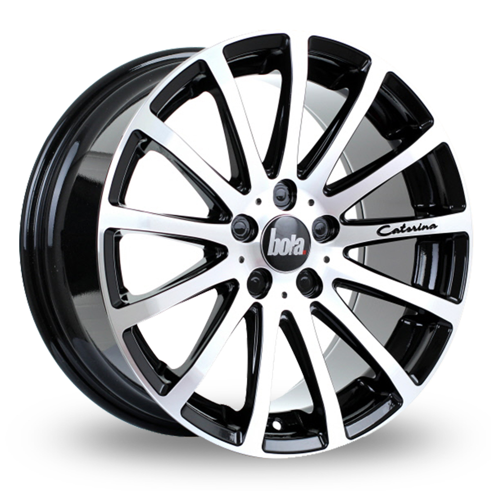 20 Inch Bola XTR Black Polished Alloy Wheels