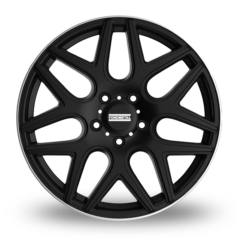 20" Fondmetal Moros Matt Black Machined Lip Alloy Wheels