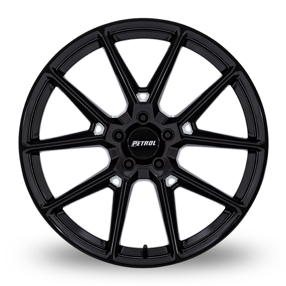 17" Petrol PE002 P1E Gloss Black Alloy Wheels