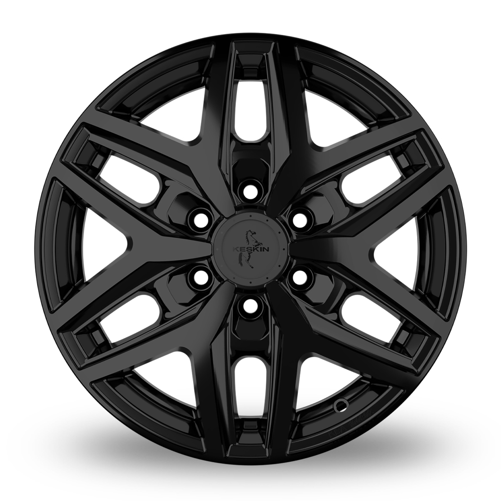 16" Keskin Tuning KT C1-6L Gloss Black Alloy Wheels