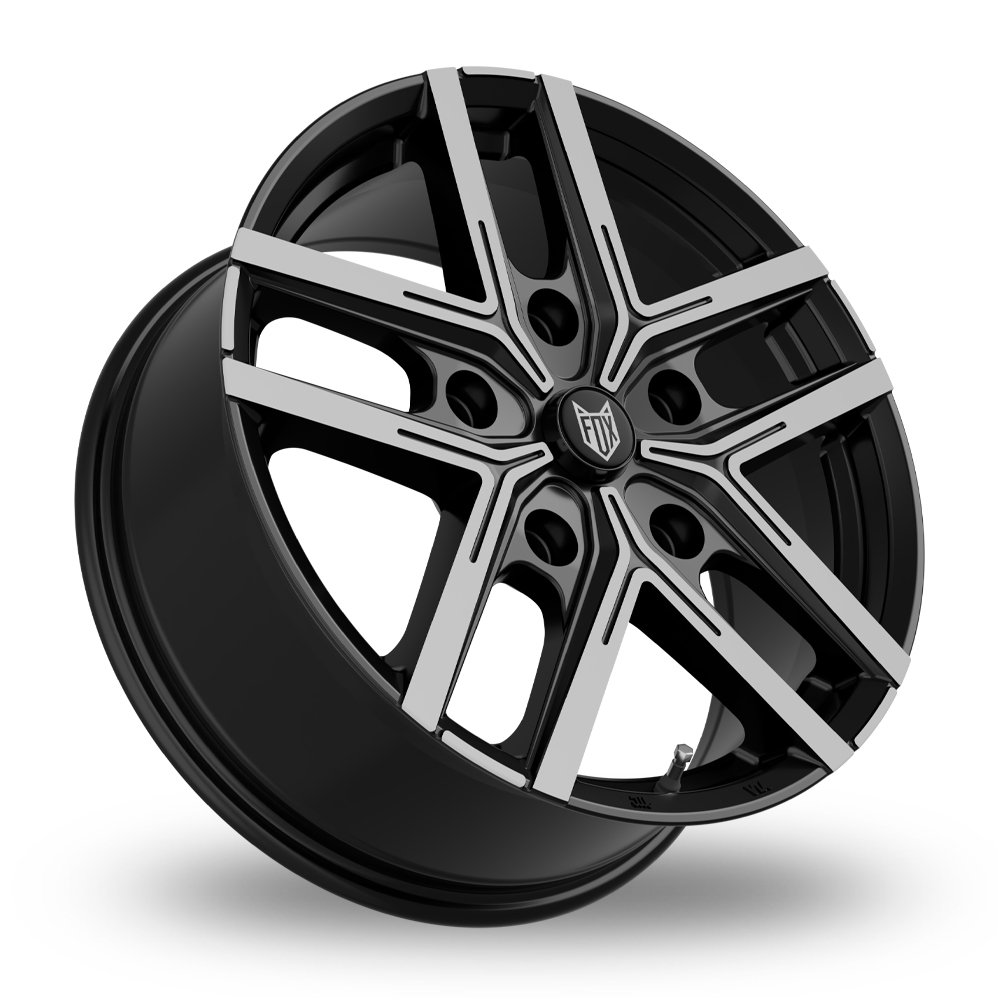 16" Fox Racing WX5 Gloss Black Polished Alloy Wheels