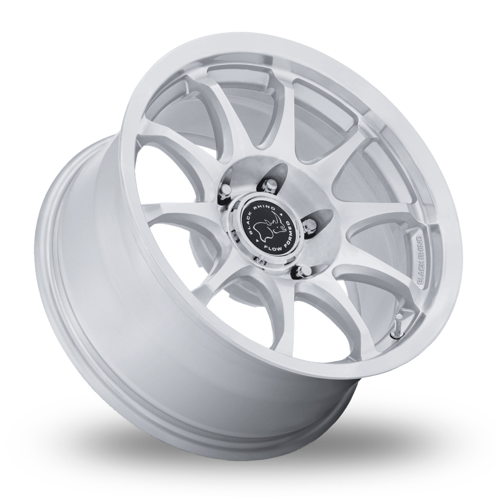 17" Black Rhino BR038 Ronin (USA Warehouse) Gloss Silver With Machined Face Alloy Wheels
