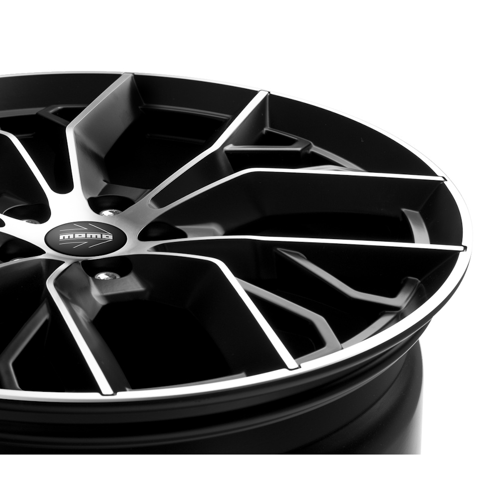 18" Momo Massimo Matt Black Polished Alloy Wheels