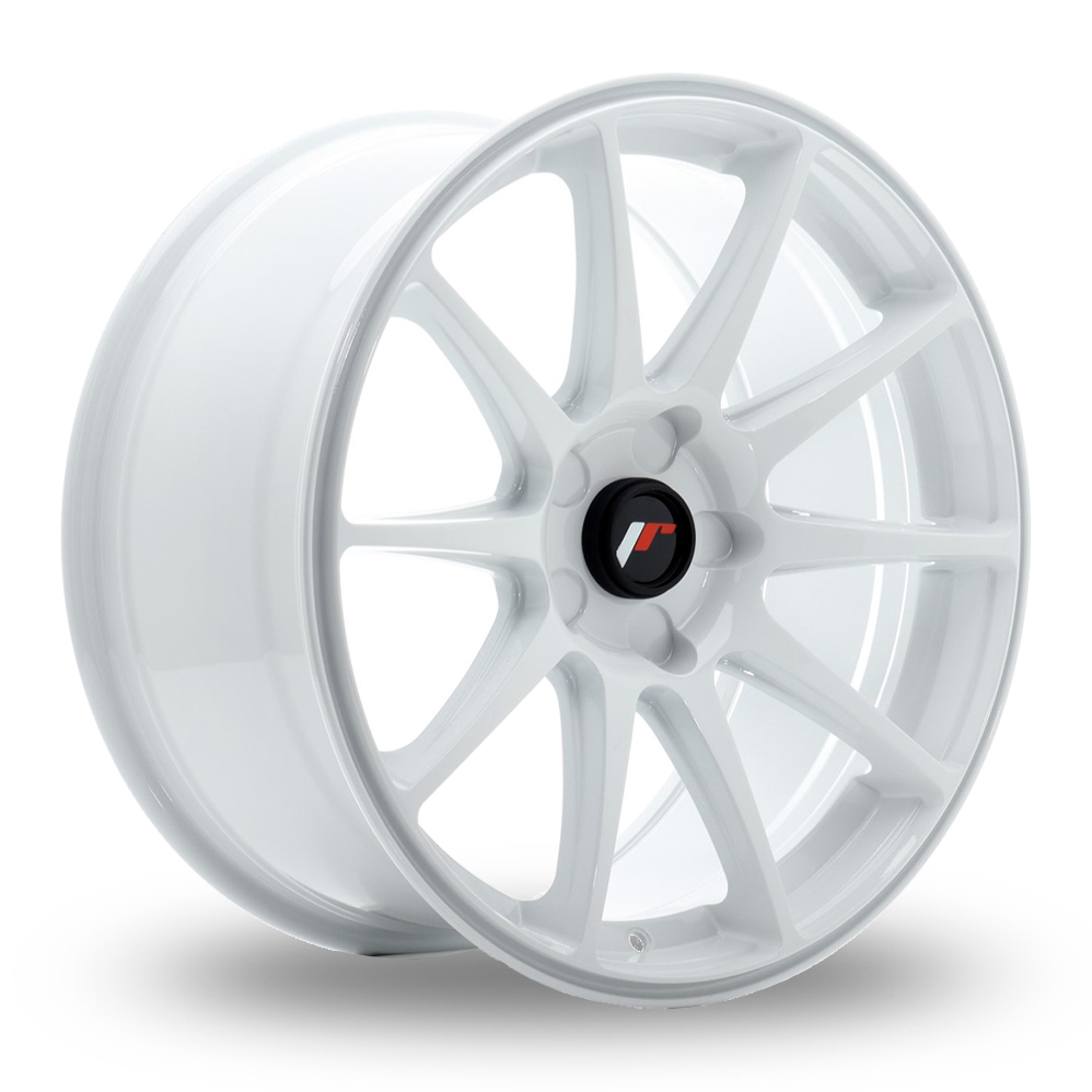 Japan Racing JR11 (8.5x18) (Custom Fitment) White Alloy Wheels