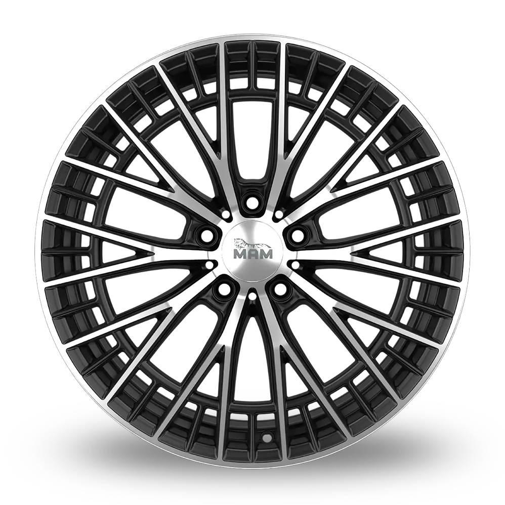 19" MAM GT2 Black Polished Alloy Wheels