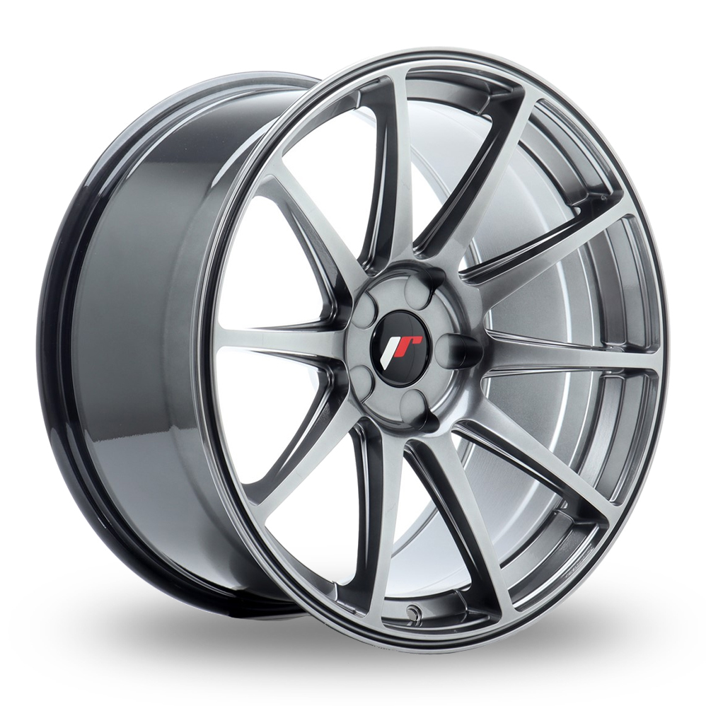 Japan Racing JR11 (10x20) (Custom Fitment) Hyper Black Alloy Wheels
