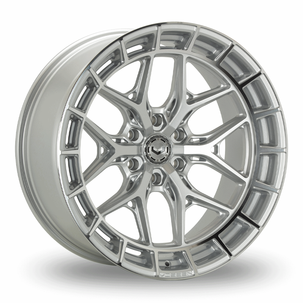17" Vossen HFX-1 (9x17) (Super Deep Concave) Silver Polished Alloy Wheels