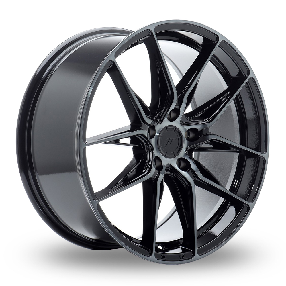 Japan Racing JR44 (8.5x18) Black Machined Tinted Face Alloy Wheels