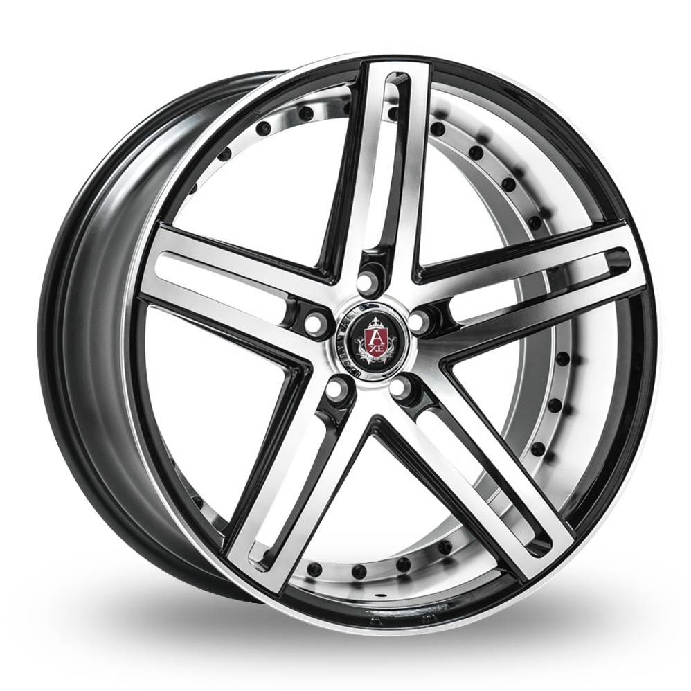 9x22 5x118 ET35 AXE EX20 (Gloss Black & Polished) (74.1cb) (850kg Load) Alloy Wheels