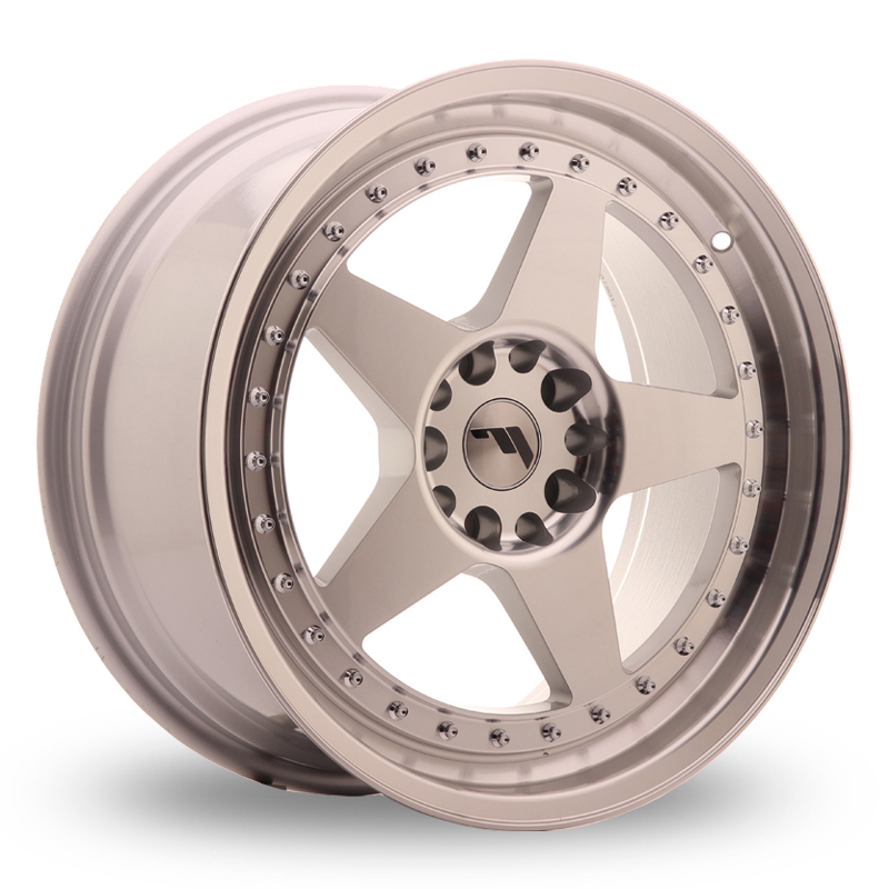 Japan Racing JR6 (9.5x18) (Custom Fitment) Silver Machined Face Alloy Wheels