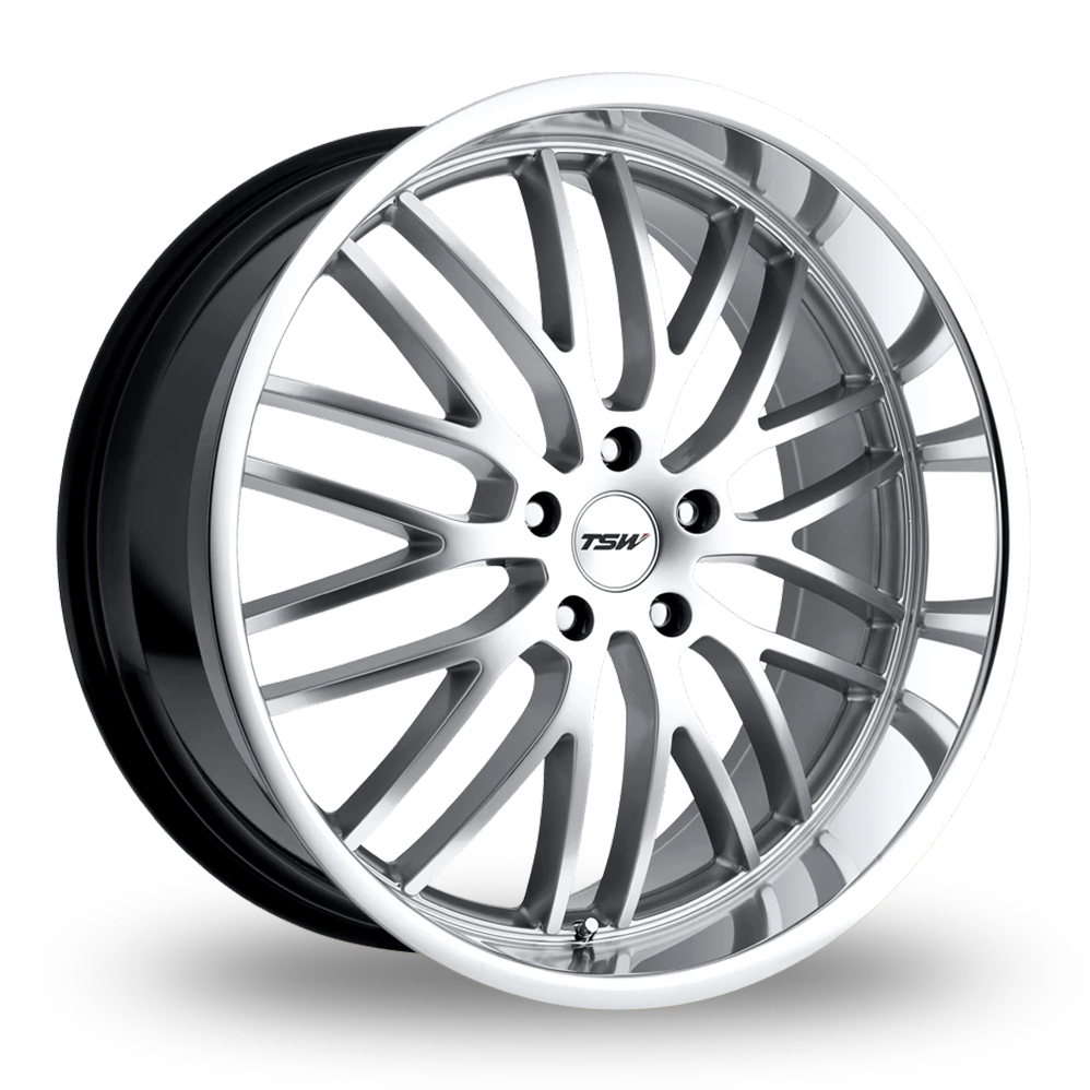 TSW Snetterton (EU Warehouse) Hyper Silver With Mirror Cut Lip Alloy Wheels
