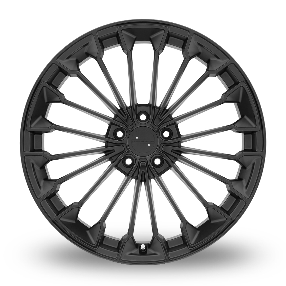 18" Victor Equipment Wurttemburg Matte Black With Gloss Black Face Alloy Wheels