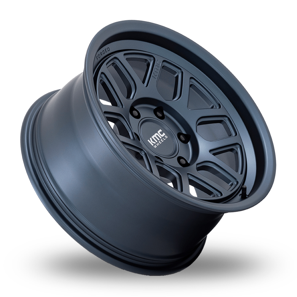 18" KMC KM451 Mesa Forged Monoblock Metallic Blue Alloy Wheels