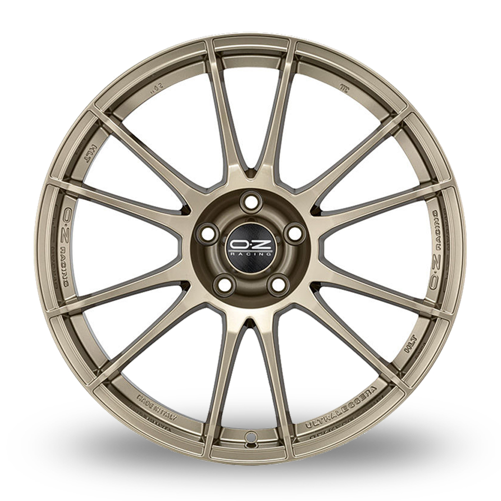 19" OZ Racing Ultraleggera HLT White Gold Alloy Wheels