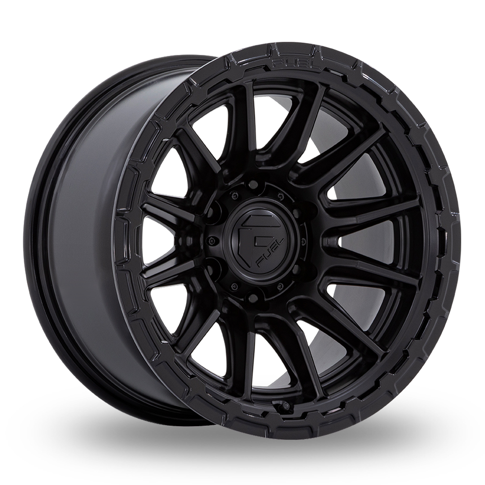 9x20 6x139.7 ET1 Fuel Off-Road FC866 Piston (USA Warehouse) (Blackout W Gloss Black Lip) (106.1cb) (1202kg Load) (20.8kg Weight) Alloy Wheels