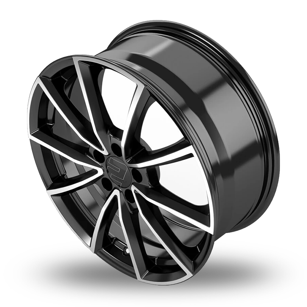 18" 2DRV WH28 Black Machined Alloy Wheels