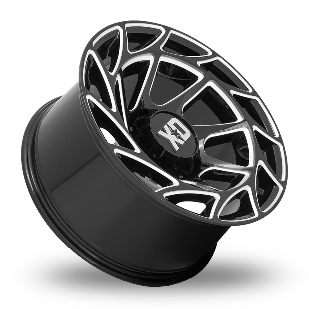 17" XD XD860 Onslaught Gloss Black Milled Alloy Wheels