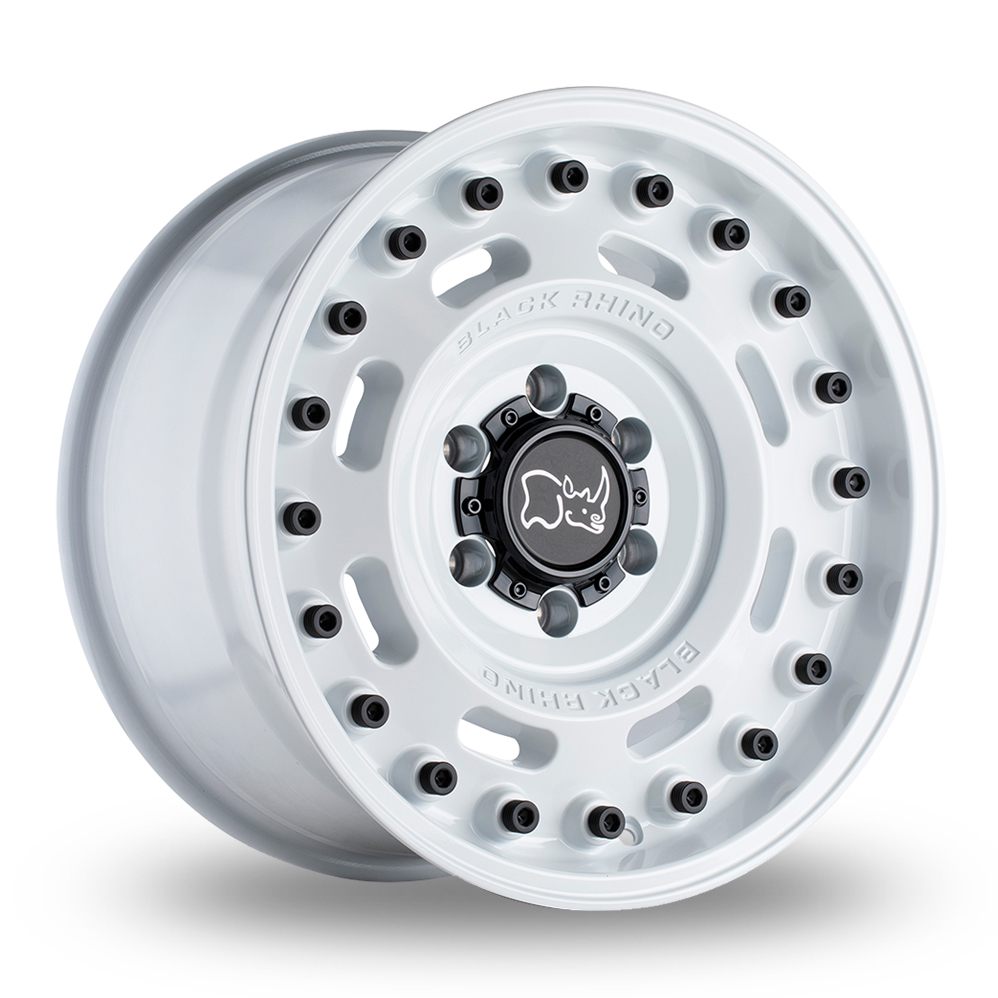 Black Rhino Axle (USA Warehouse) Gloss White Alloy Wheels