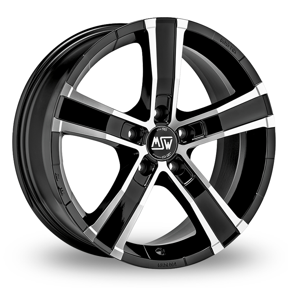OZ Racing Sahara 5 Gloss Black Polished Alloy Wheels