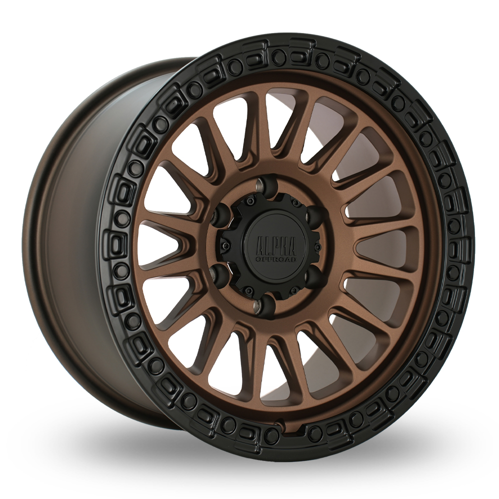 Alpha Off-Road Combat Matt Bronze Black Lip Alloy Wheels