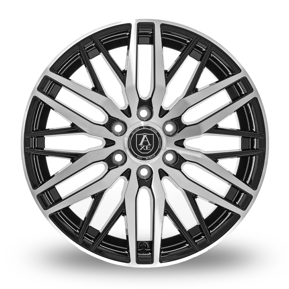 18" Axe EX30T Gloss Black Polished Alloy Wheels