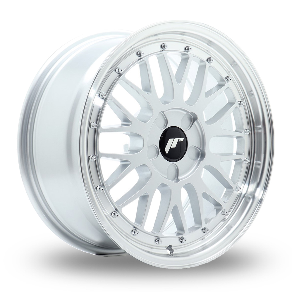 Japan Racing JR23 (7.5x17) (Custom Fitment) Hyper Silver Machined Lip Alloy Wheels