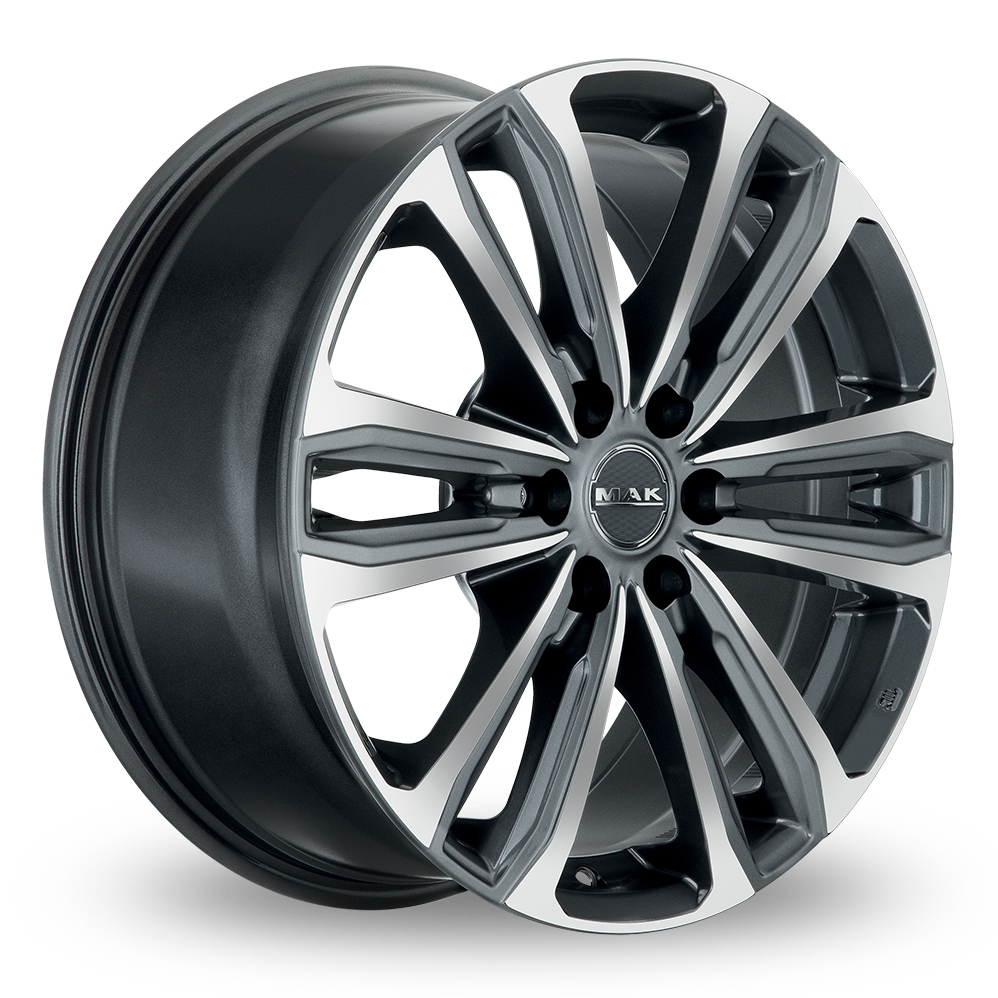 20" MAK SAFARI6 Gunmetal Mirror Alloy Wheels